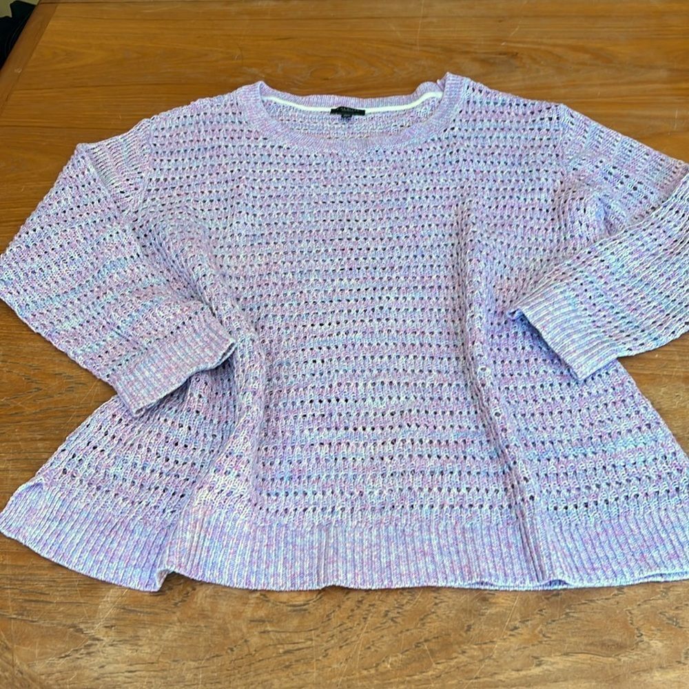 Talbots Sweater 1Xp varigated lavender shades